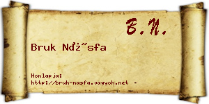 Bruk Násfa névjegykártya